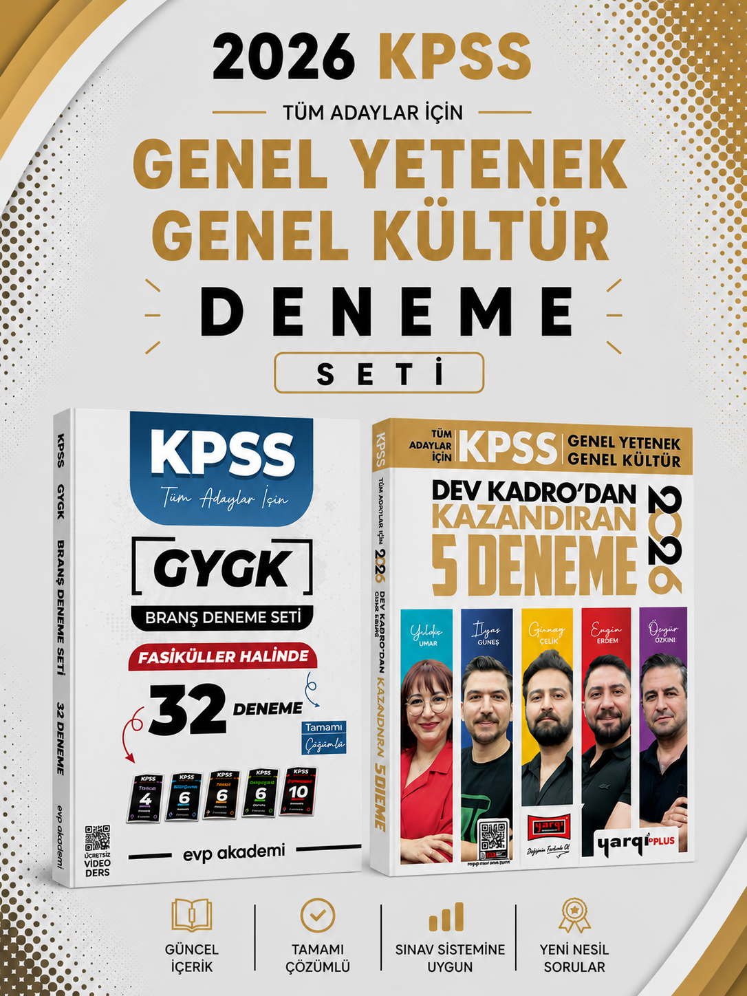Yargı 2026 KPSS GKGY Kazandıran 5 Deneme & EVP Akademi KPSS Tüm Dersler 32 Deneme Seti