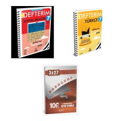2027 Arı 7. Sınıf Defterim GÜNCEL Sosyal Sosyalimo Bilgiler + Türkçe Türkçemino Konu + Ankapade 3'lü Set