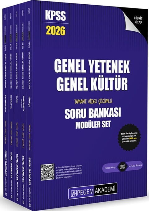 Pegem Yayınları 2026 KPSS Genel Yetenek Genel Kültür Tamamı Çözümlü Soru Bankası Seti