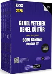 Pegem Yayınları 2026 KPSS Genel Yetenek Genel Kültür Tamamı Çözümlü Soru Bankası Seti