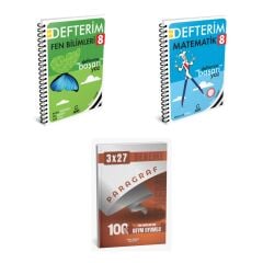 2027 Arı 8 Sınıf Defterim Fen Fenito Bilimleri + Matematik Matemito Konu + anla kazan paragraf deneme 3'lü Set