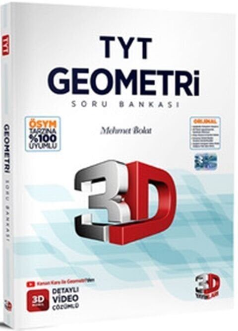3D Yayınları YKS TYT Geometri Soru Bankası Video Çözümlü Çözüm Yayınları