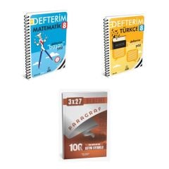 2027 Arı 8 Sınıf Defterim Matematik Matemito + Türkçe Türkçemino Konu + anla kazan paragraf deneme 3'lü Set