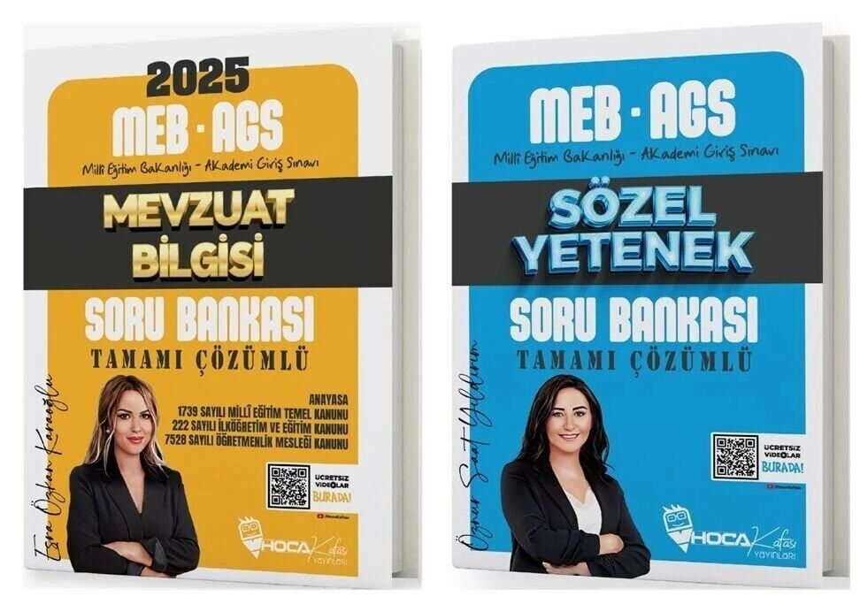 Hoca Kafası 2025 MEB-AGS Mevzuat Bilgisi + Sözel Yetenek Soru Bankası 2 li Set