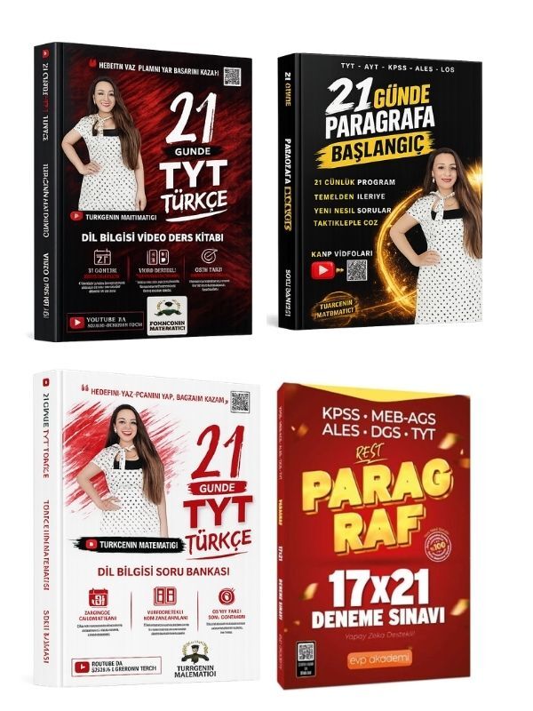 Türkçenin Matematiği TYT Paragraf Başlangıç Türkçe Video Ders Notları Soru Bankası Evp 17x21 Deneme