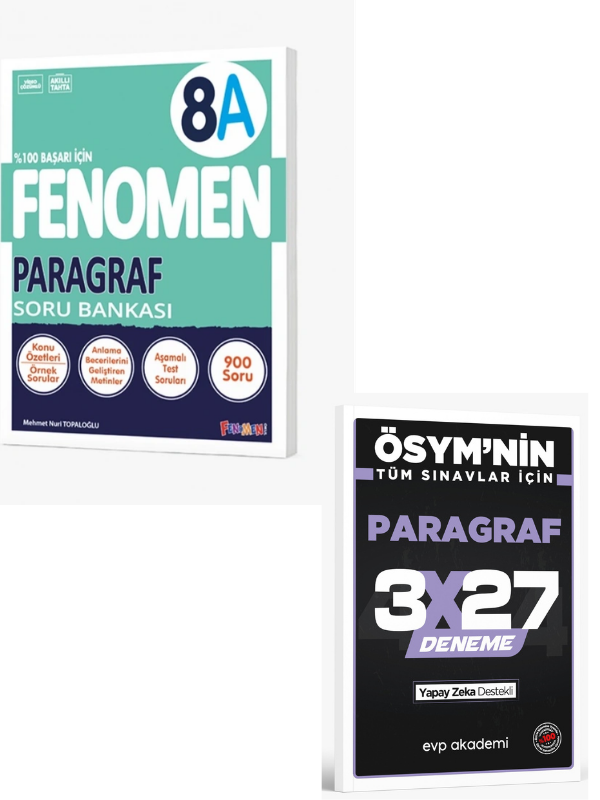FENOMEN 2027 8 PARAGRAF SORU BANKASI (A)+ EVP Akademi Paragraf