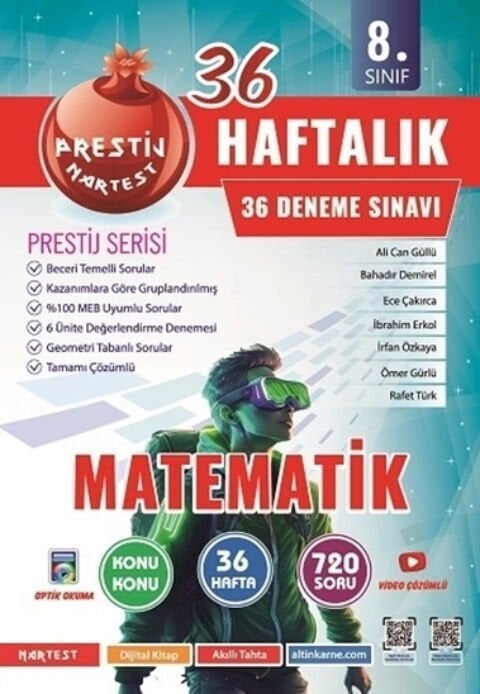 Nartest Yayınları 8. Sınıf Haftalık Matematik Denemeleri