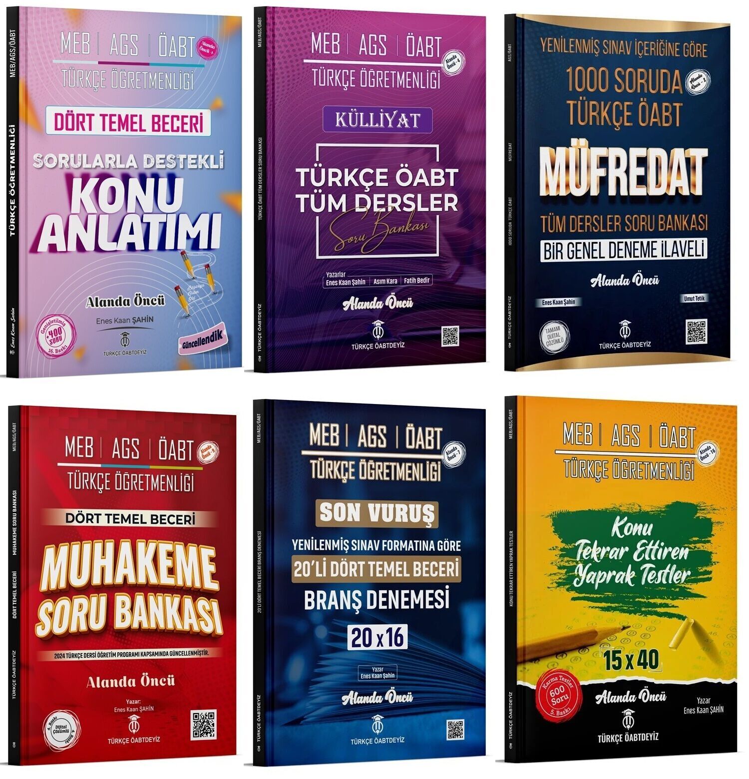 Türkçe ÖABTDEYİZ ÖABT MEB-AGS Türkçe Öğretmenliği Dört Temel Beceri 6 lı Set - Enes Kaan Şahin Türkçe ÖABTDEYİZ