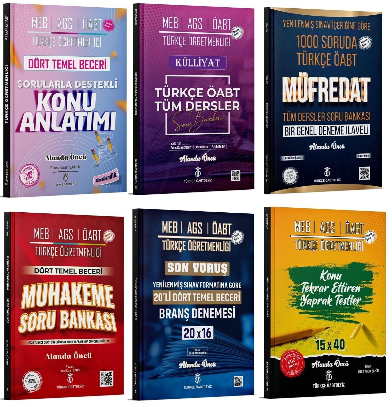 Türkçe ÖABTDEYİZ ÖABT MEB-AGS Türkçe Öğretmenliği Dört Temel Beceri 6 lı Set - Enes Kaan Şahin Türkçe ÖABTDEYİZ