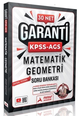 Paraf Yayınları KPSS AGS 30 Net Matematik Geometri Soru Bankası