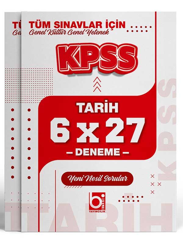2026 KPSS Tüm Sınavlar İçin Tarih 6 x 27 Deneme Sınavı Bigelio Yayıncılık