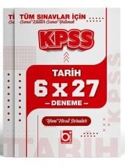 2026 KPSS Tüm Sınavlar İçin Tarih 6 x 27 Deneme Sınavı Bigelio Yayıncılık