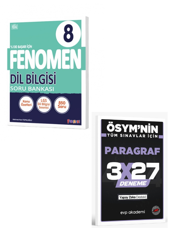 FENOMEN 2027 8 DİL BİLGİSİ SORU BANKASI+ EVP Akademi Paragraf
