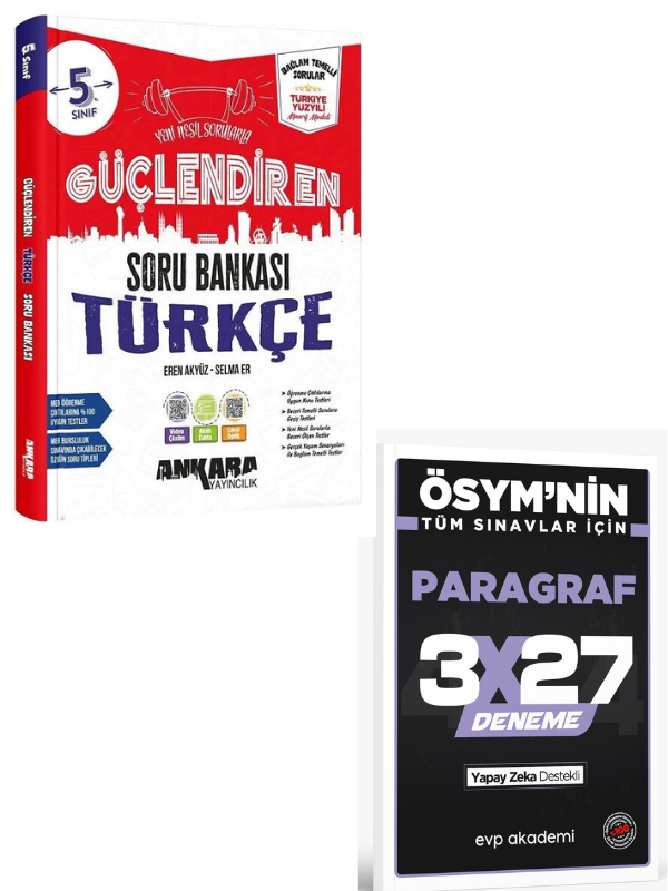 Ankara 2027 5. Sınıf Türkçe Güçlendiren Maarif Model Soru Bankası+ EVP Akademi Paragraf