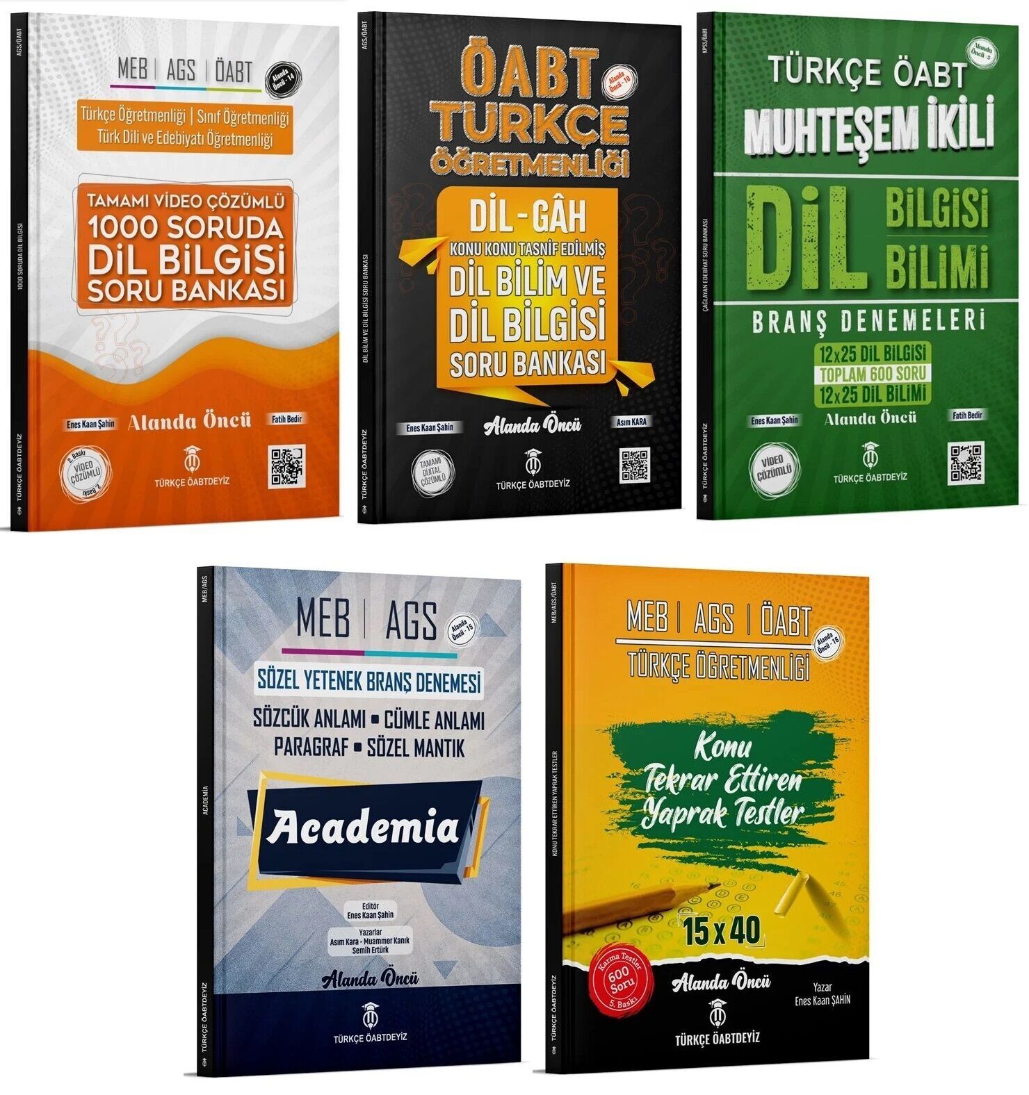 Türkçe ÖABTDEYİZ ÖABT MEB-AGS Türkçe Öğretmenliği Dil Bilgisi ve Dil Bilimi 5 li Set - Enes Kaan Şahin Türkçe ÖABTDEYİZ