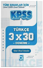 2026 KPSS Tüm Sınavlar İçin Türkçe 3 x 30 Deneme Sınavı Bigelio Yayıncılık