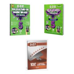 2027 Av 5. Sınıf Din Kültürü ve Ahlak Bilgisi + İngilizce Legend Of English Test Book Soru + Ankapade 3'lü Set