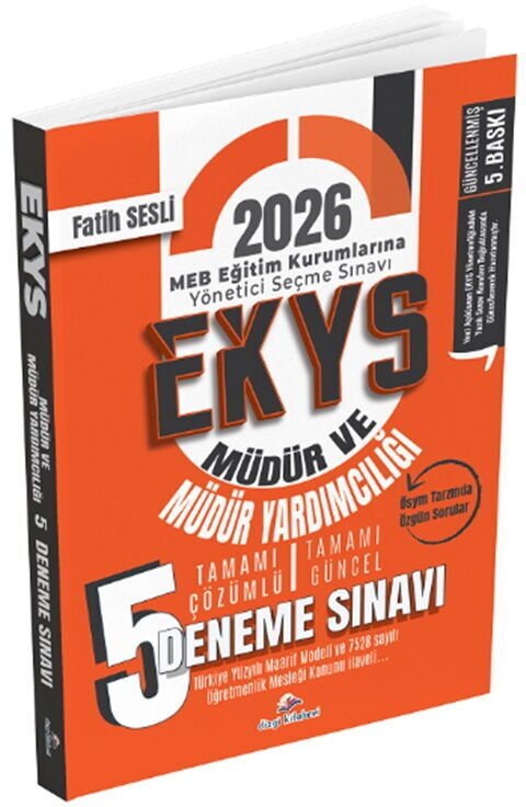 Dizgi Kitap 2026 MEB EKYS Müdür ve Müdür Yardımcılığı 5 Deneme Çözümlü 5. Baskı