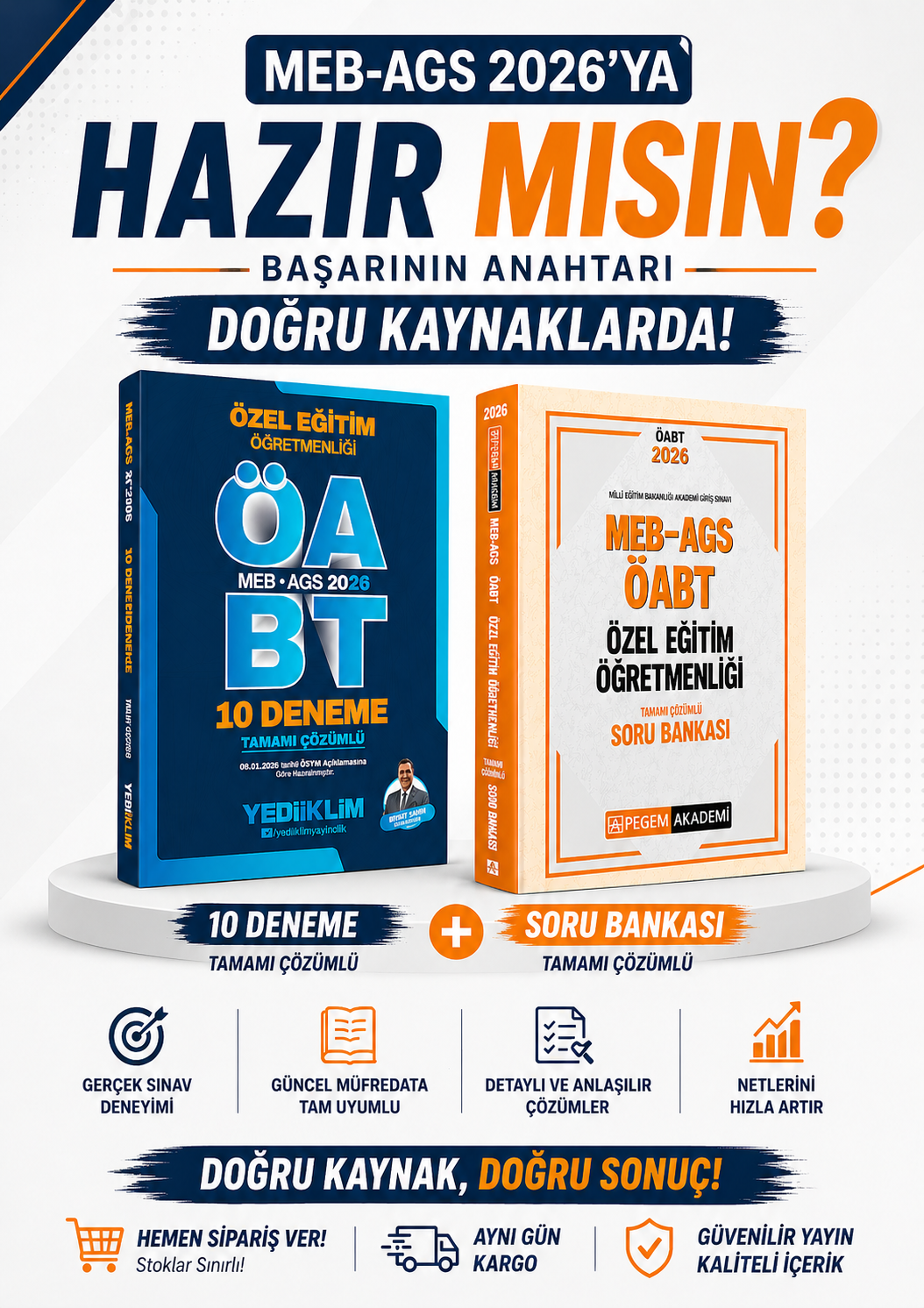Pegem 2026 MEB AGS ÖABT Özel Eğitim Soru Bankası & ÖABT Özel Eğitim Öğretmenliği 10 Deneme Yediiklim Seti