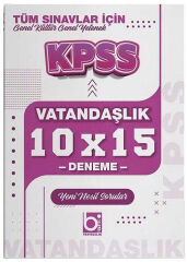 2026 KPSS Tüm Sınavlar İçin Vatandaşlık 10 x 15 Deneme Sınavı Bigelio Yayıncılık