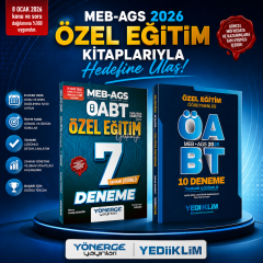 Yediiklim 2026 Meb-Ags Öabt Özel Eğitim Öğretmenliği 10 Deneme & Yönerge Öabt Özel Eğitim 7 Deneme Seti