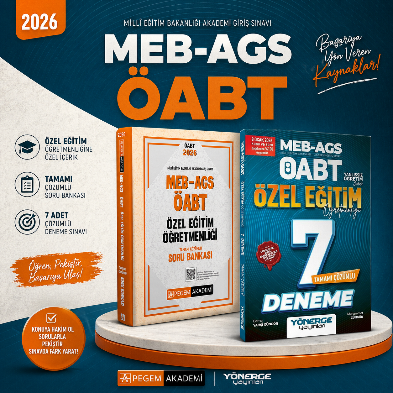 2026 MEB AGS ÖABT Özel Eğitim Öğretmenliği Soru Bankası & Yönerge Özel Eğitim Öğretmenliği 7 Deneme Seti
