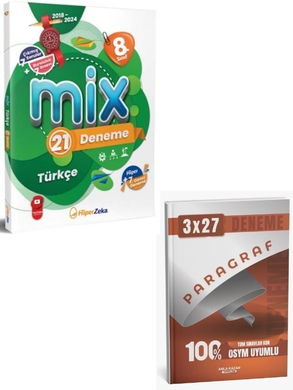 Hiper Zeka 2027 8. Sınıf Türkçe Mix 21 Deneme+ Anla Kazan Paragraf