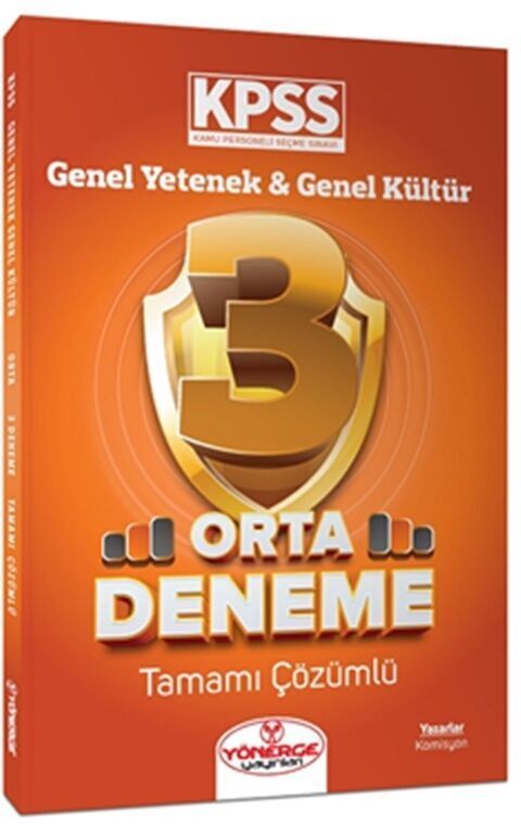 Yönerge Yayınları KPSS Genel Yetenek Genel Kültür Orta 3 Deneme Çözümlü