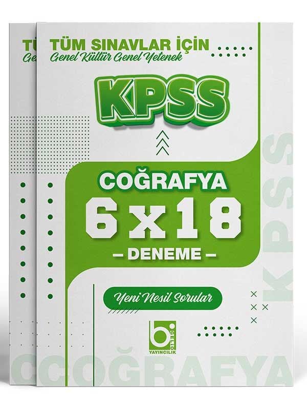 2026 KPSS Tüm Sınavlar İçin Coğrafya 6 x 18 Deneme Sınavı Bigelio Yayıncılık