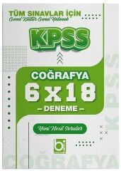 2026 KPSS Tüm Sınavlar İçin Coğrafya 6 x 18 Deneme Sınavı Bigelio Yayıncılık
