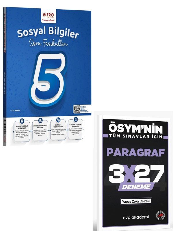İntro 2027 5. Sınıf Sosyal Bilgiler Soru Fasikülleri+ EVP Akademi Paragraf