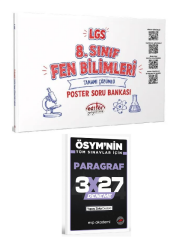 Editör 2027 8. Sınıf LGS Fen Bilimleri Poster Soru Bankası Çözümlü+ EVP Akademi Paragraf