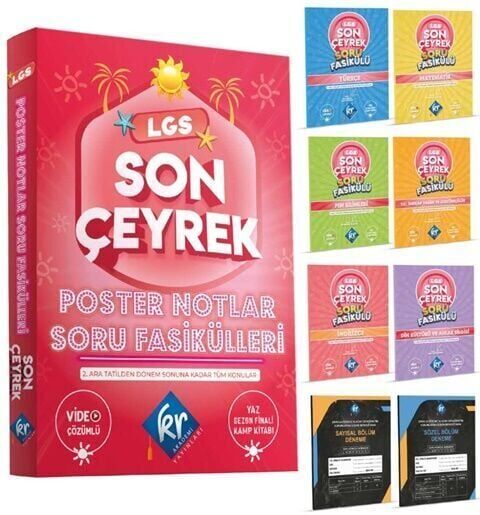 KR Akademi 8. Sınıf LGS Son Çeyrek Poster Notlar Soru Fasikülleri
