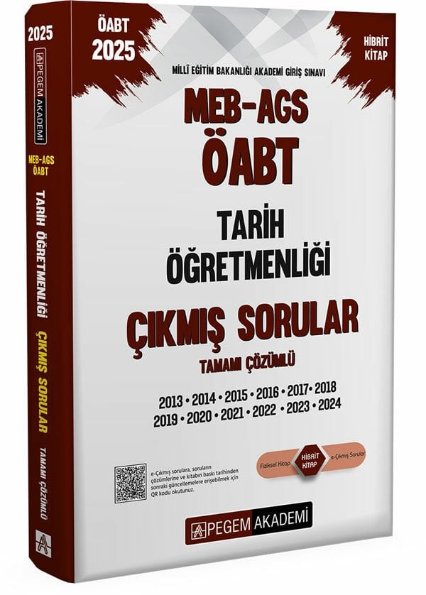 Pegem 2025 ÖABT MEB-AGS Tarih Öğretmenliği Çıkmış Sorular Çözümlü Pegem Yayınları