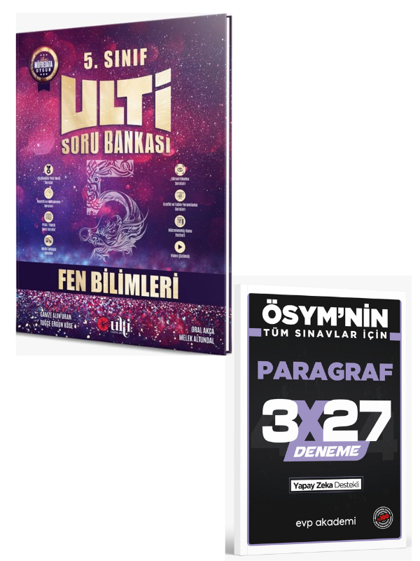 Ulti 2027 5. Sınıf Fen Bilimleri Soru Bankası+ EVP Akademi Paragraf