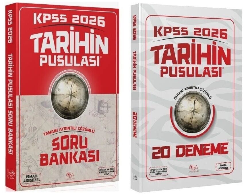 CBA Yayınları 2026 KPSS Tarihin Pusulası Soru Bankası + 20 Deneme 2 li Set - İsmail Adıgüzel CBA Yayınları