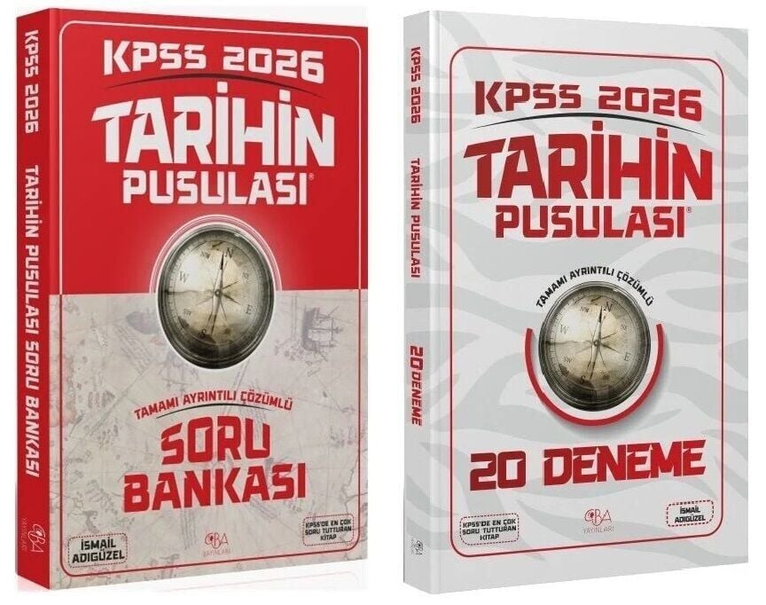 CBA Yayınları 2026 KPSS Tarihin Pusulası Soru Bankası + 20 Deneme 2 li Set - İsmail Adıgüzel CBA Yayınları