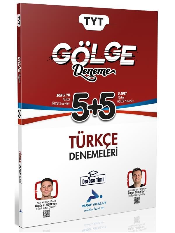 Paraf YKS TYT Türkçe Gölge 5+5 Deneme Paraf Yayınları