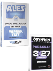 Yediiklim 2027 ALES MASTER Yaprak Test Çek Kopart +EVP Akademi Paragraf