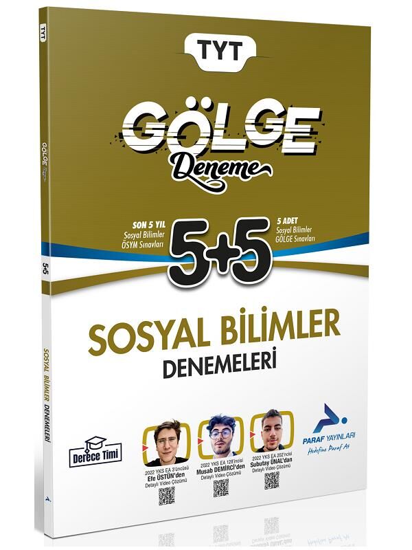 Paraf Yayınları TYT Sosyal Bilimler Gölge Deneme
