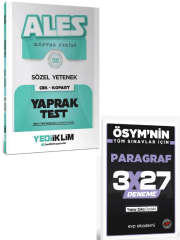 Yediiklim 2027 ALES MASTER Sözel Yetenek Yaprak Test+ EVP Akademi Paragraf