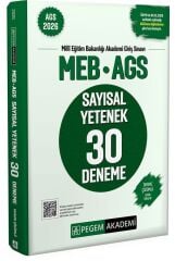 Pegem 2026 MEB-AGS Sayısal Yetenek 30 Deneme Çözümlü Pegem Akademi Yayınları