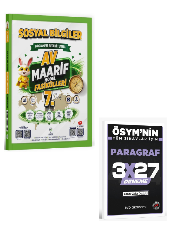 Av 2027 7. Sınıf Matematik Maarif Model Fasikülleri + EVP Akademi Paragraf