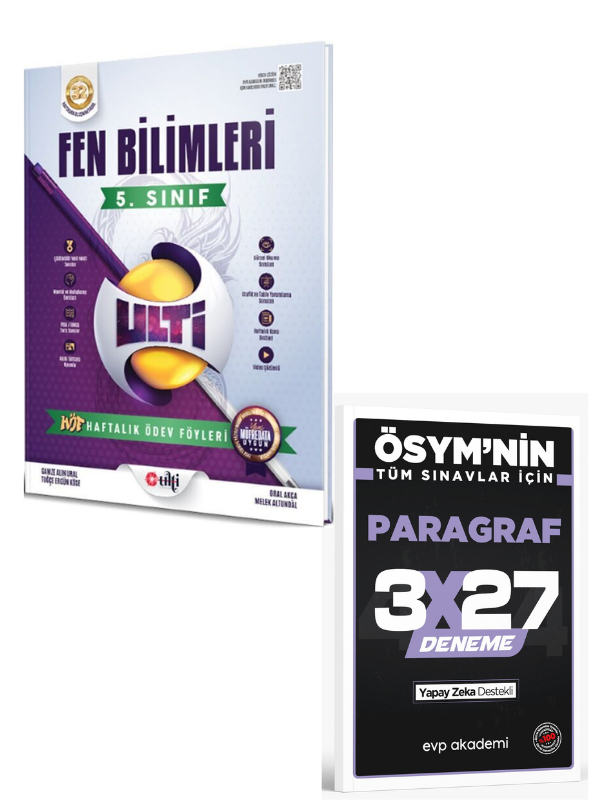 Ulti 2027 5. Sınıf Fen Bilimleri Haftalık Ödev Föyleri+ EVP Akademi Paragraf