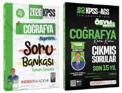 İndeks Akademi 2026 KPSS Coğrafya Soru Bankası + Çıkmış Sorular 2 li Set - Alican Demir İndeks Akademi Yayıncılık