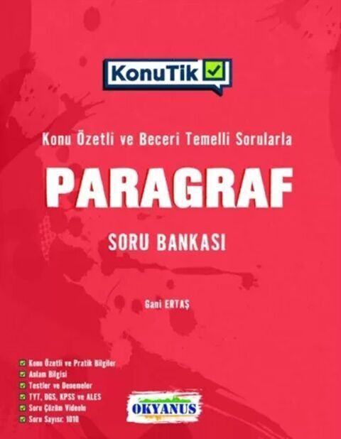 Okyanus Yayınları Tüm Adaylar İçin Paragraf KonuTik Konu Özetli Soru Bankası