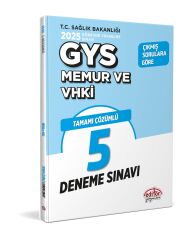 Editör Yayınevi 2025 T.C. Sağlık Bakanlığı Memur VHKİ Tamamı Çözümlü 5 Deneme Sınavı