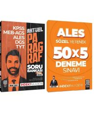 İndeks 2025 ALES Paragraf Soru Bankası + Sözel Yetenek 5 Deneme 2 li Set - Berk Ekici İndeks