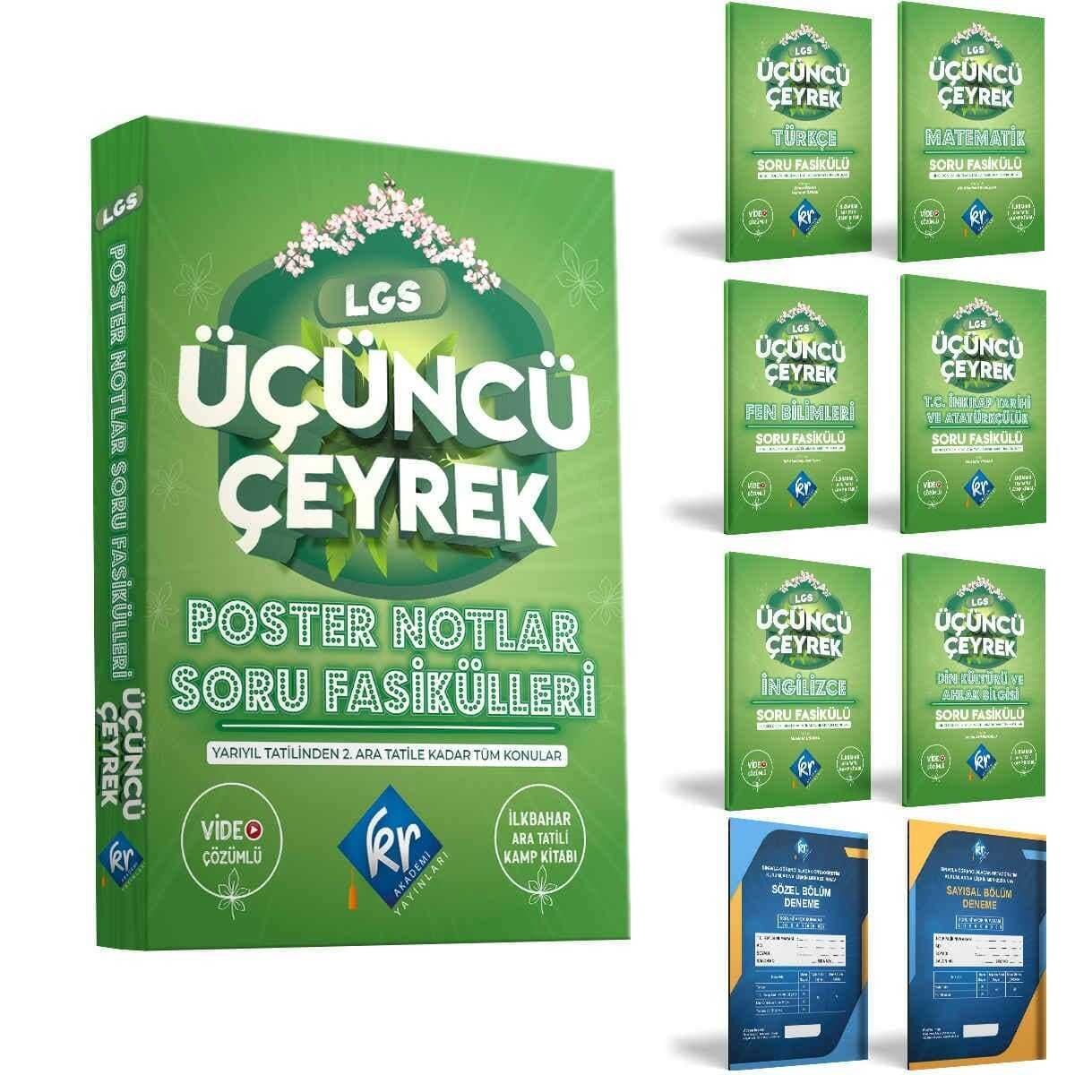 Kr Akademi 8. Sınıf LGS Poster Notlar Soru Fasikülleri Üçüncü Çeyrek