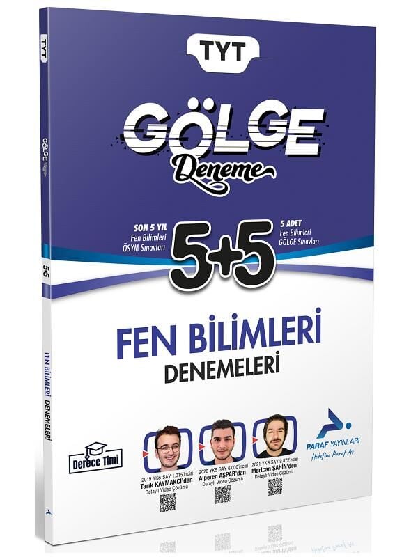 Paraf YKS TYT Fen Bilimleri Gölge 5+5 Deneme Paraf Yayınları